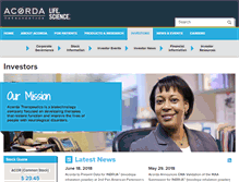Tablet Screenshot of ir.acorda.com